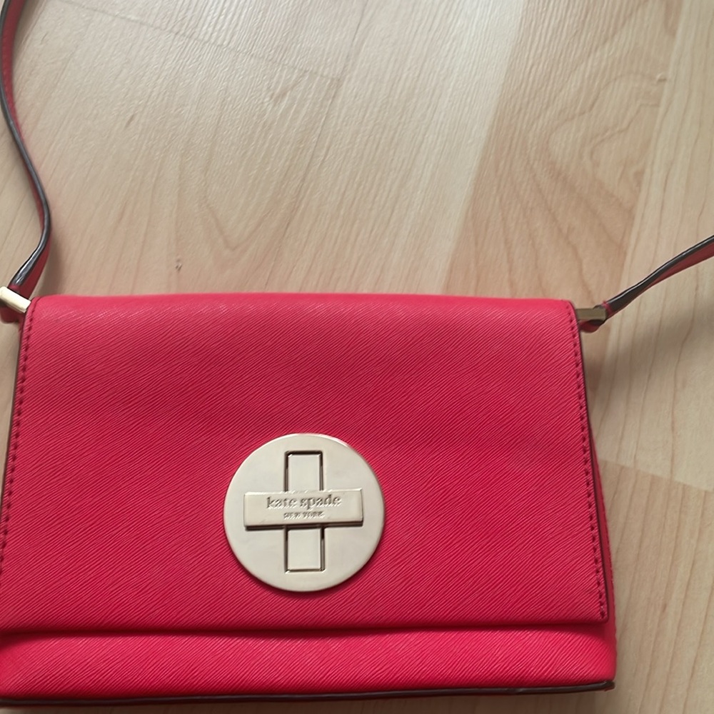 Kate Spade Newbury Lane Sally hot pink watermelon crossbody purse bag
